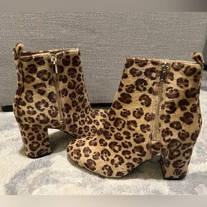 Leppard ankle boots